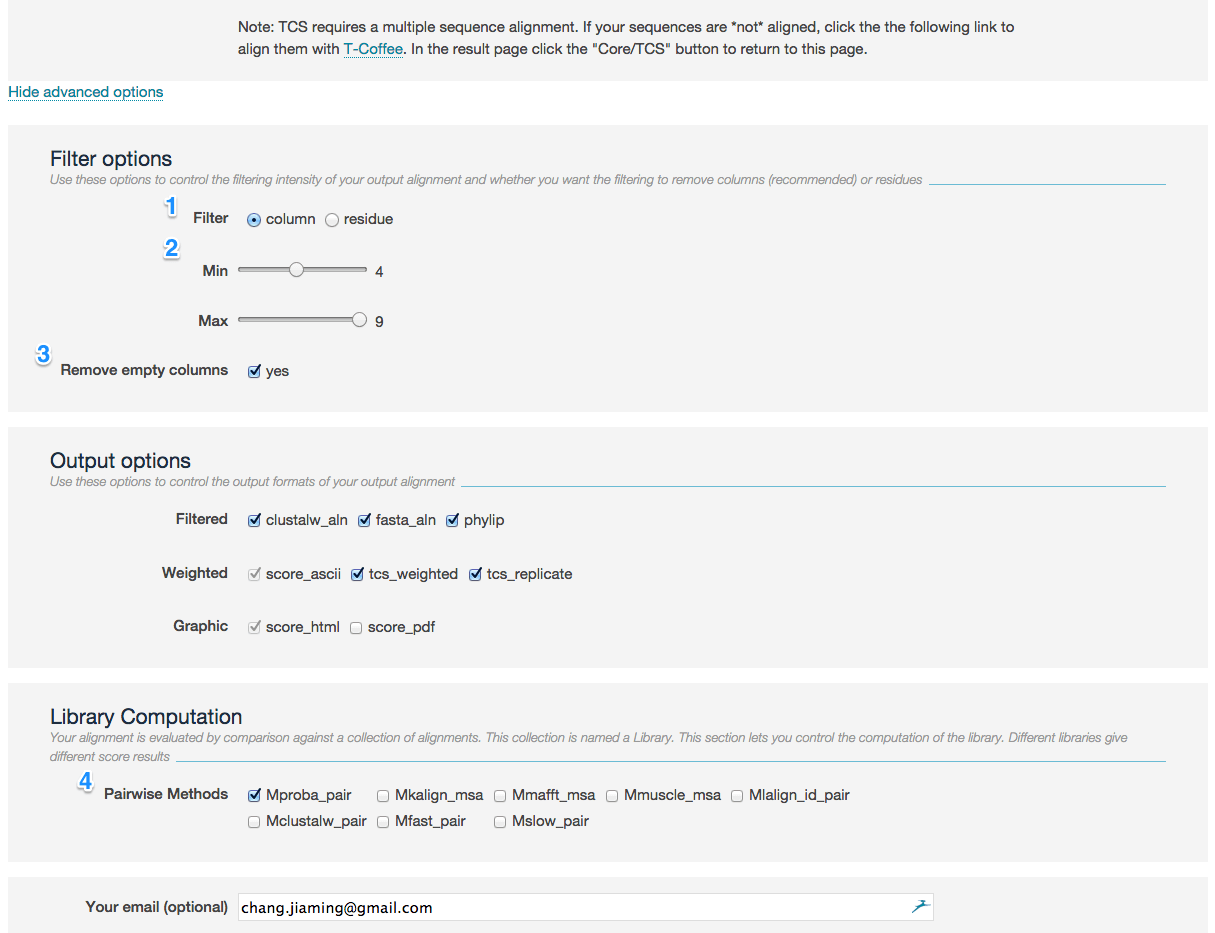 TCS advanced mode